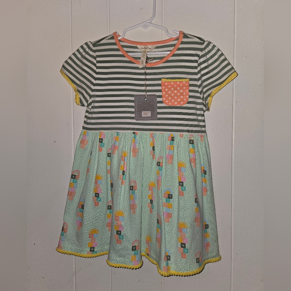 Matilda Jane Hopscotch Dress/Top and shorties. Top/dress 8 shorties 6